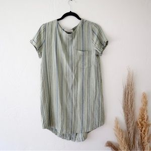 Cloth & Stone Green Linen Blend Dress